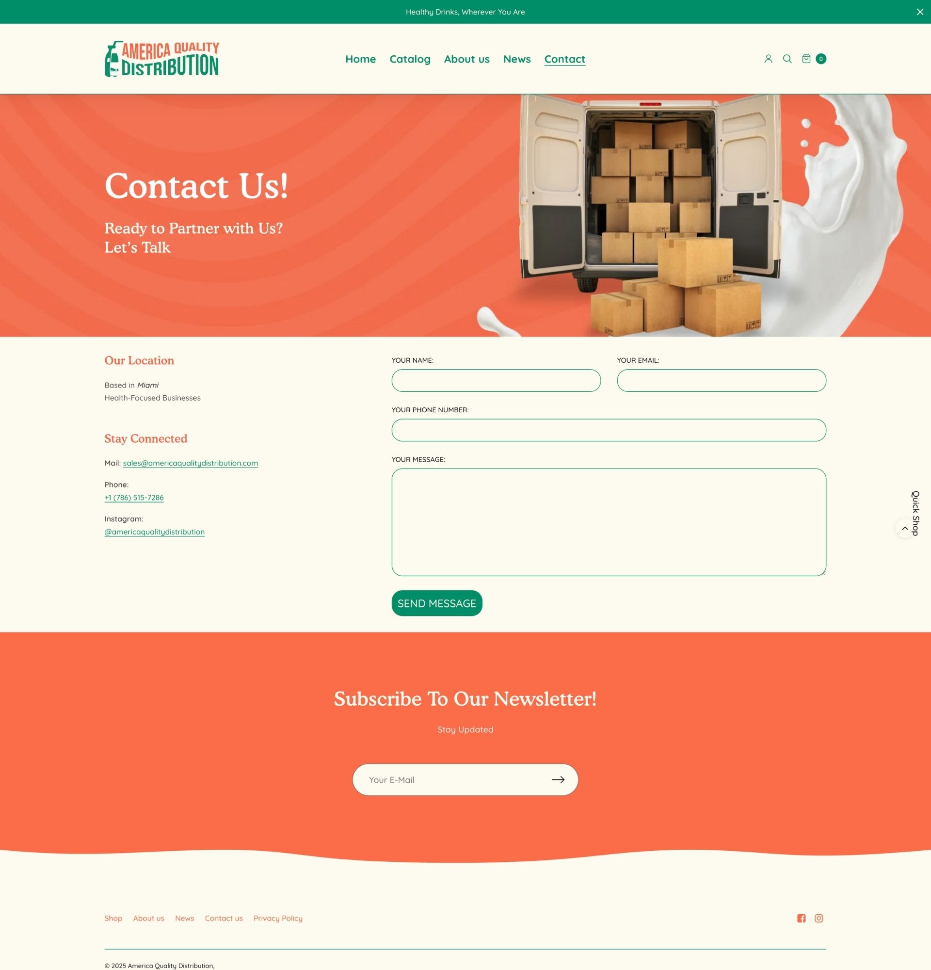 Insurance service website home page